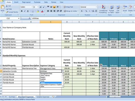 free airbnb expenses template.